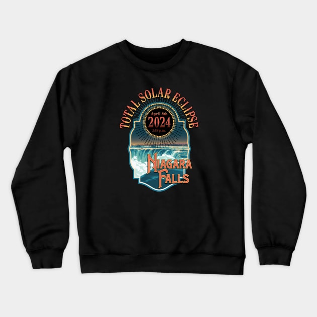 Total Solar Eclipse 2024 - Niagara Falls Crewneck Sweatshirt by Teegraph